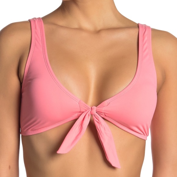 The Bikini Lab Solid Tie Front Bikini Top Size M - Picture 5 of 10
